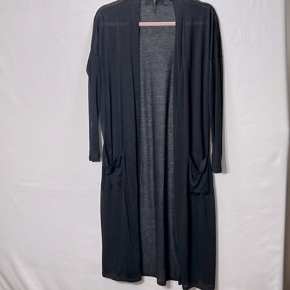 BCBGMaxAzria Sweaters - BCBGMAXAZRIA Woman Black Open Front Long Sleeve Sweater withTwo Pockets Size M